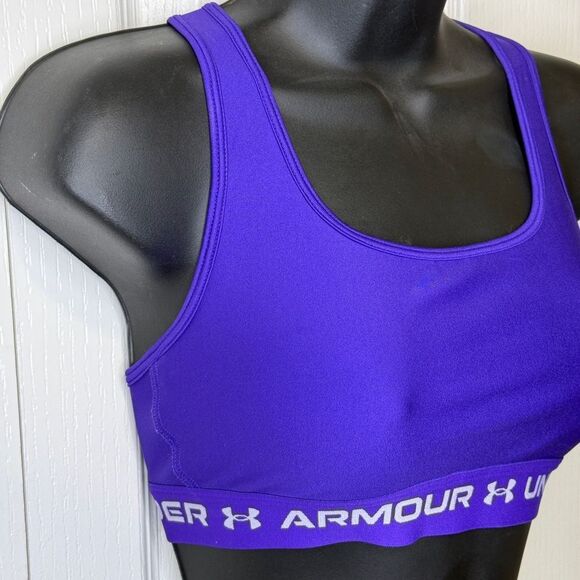 Under Armour Women's Mid Crossback Sports Bra Purple Small - Picture 4 of 8